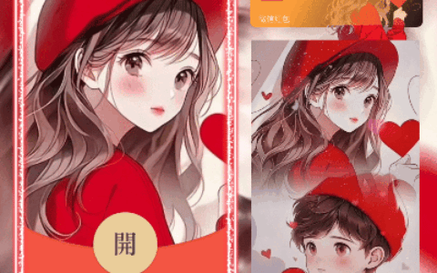 [微信红包封面情侣系列] 比心情侣女孩
