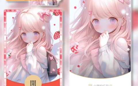 [微信红包封面卡通系列]草莓女孩Mi