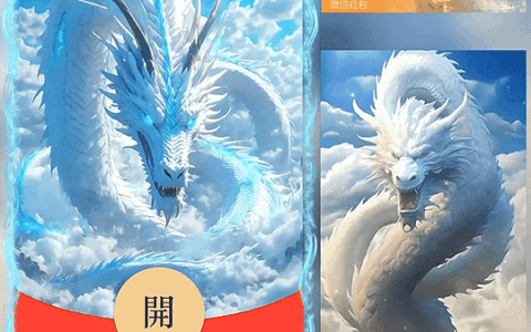 [微信红包封面神龙系列] 白龙献瑞-Bz