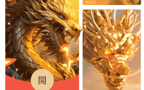 [微信红包封面神龙系列] 金色真龙