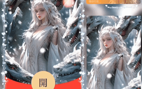 [微信红包封面人龙系列]雪域仙龙-Bz