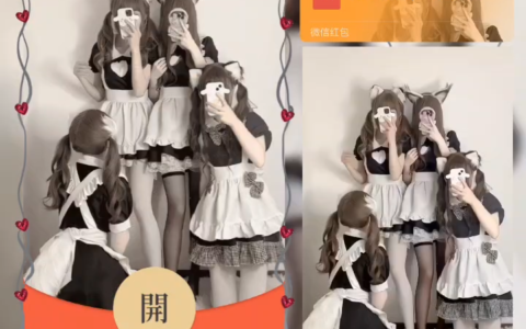 [微信红包封面黑丝美女系列]黑丝女仆姐妹团