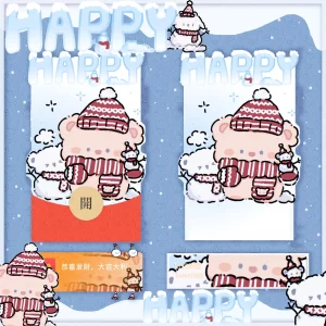 [微信红包封面静态系列] 雪人小熊-静态