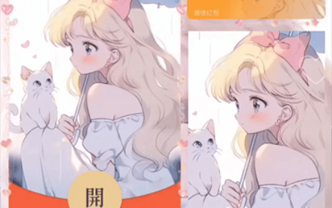 [微信红包封面卡通系列] 可爱美少女