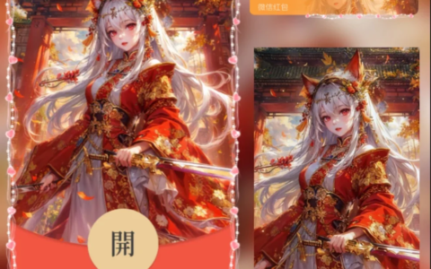[微信红包封面古风系列] 古风红衣圣女/yj