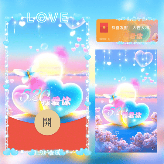 [微信红包封面520系列] 520 我爱你