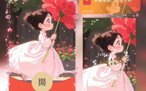 [微信红包封面爱情系列] 送你小红花 女
