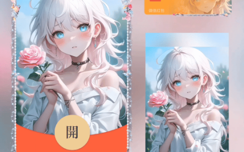 [微信红包封面爱情系列] 甜蜜告白女孩