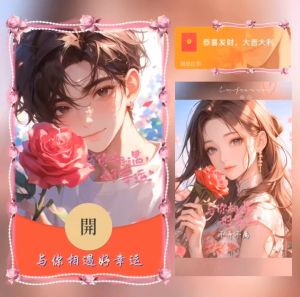 [微信红包封面爱情系列] 与你相遇好幸运男款