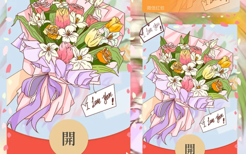 [微信红包封面爱情系列] LOVE花束