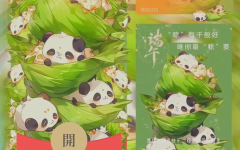 [微信红包封面节日系列]端午熊猫粽子