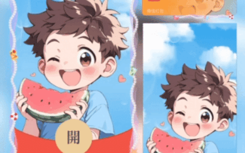 [微信红包封面情侣系列]吃瓜男孩