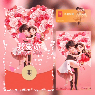 [微信红包封面七夕系列] 我爱你情侣