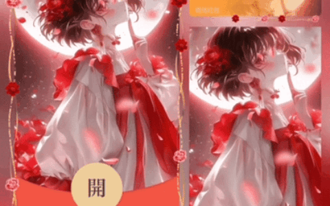 [微信红包封面情侣系列] 月下情侣 女