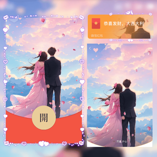 [微信红包封面七夕系列] 我爱你，七夕快乐