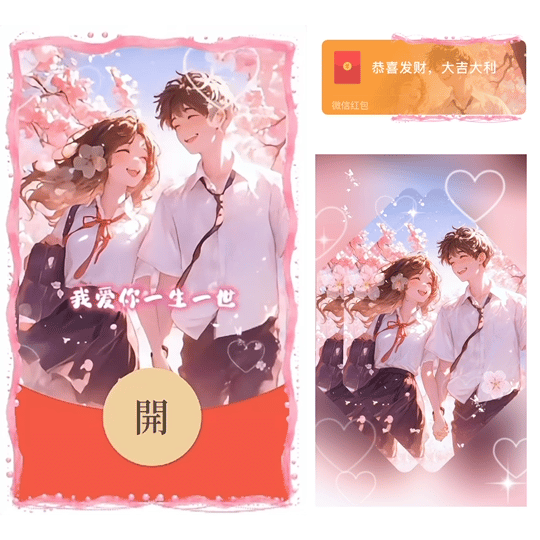 [微信红包封面七夕系列] 我爱你一生一世/新版动态