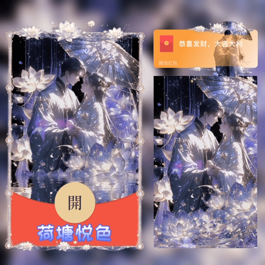 [微信红包封面七夕系列] 荷塘悦色