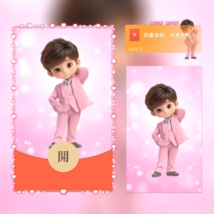 [微信红包封面七夕系列] 七夕与你朝夕相伴男