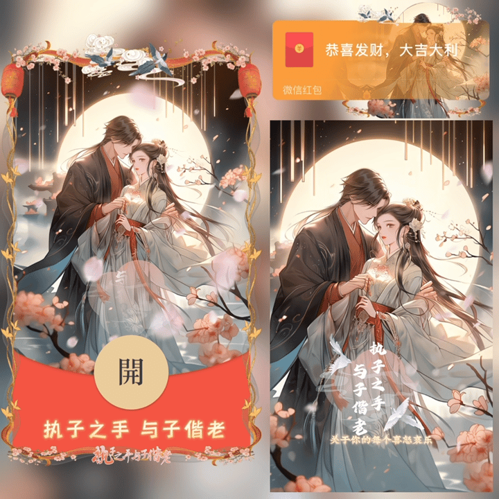 [微信红包封面七夕系列] 执子之手 与子偕老