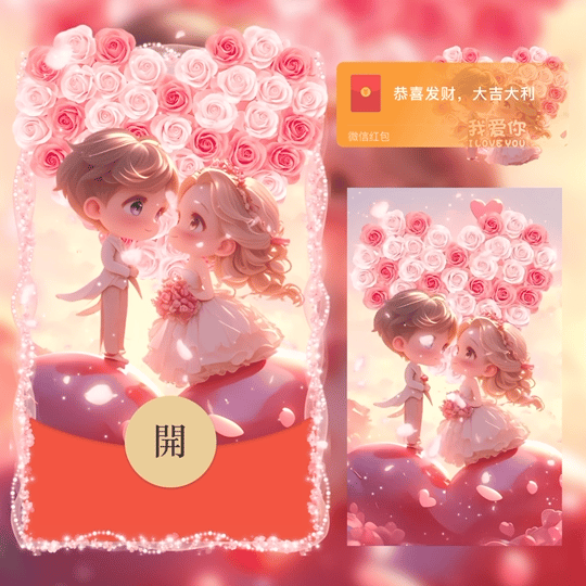 [微信红包封面七夕系列] 浪漫告白我爱你