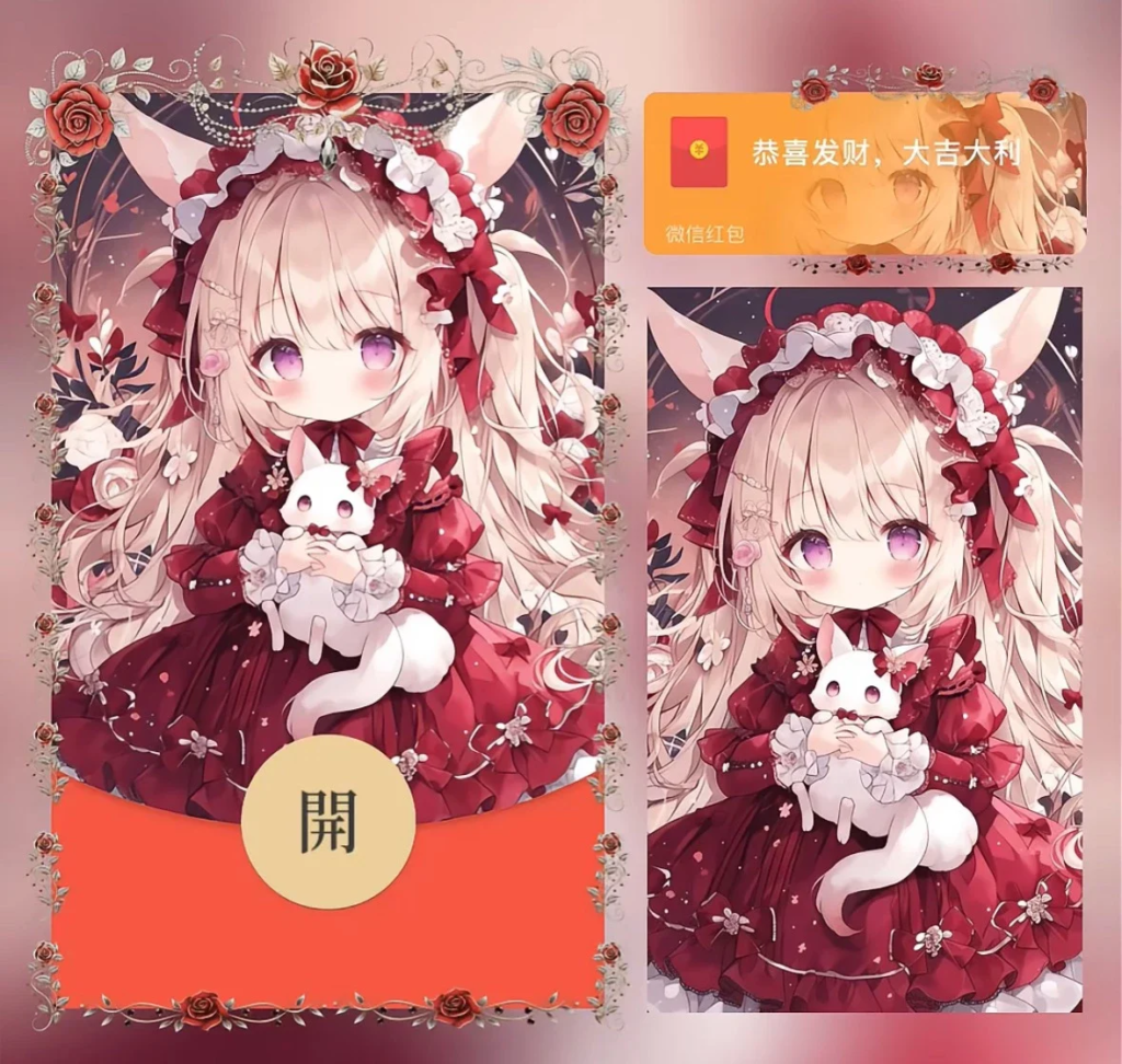 [微信红包封面少女系列] 抱猫小可爱