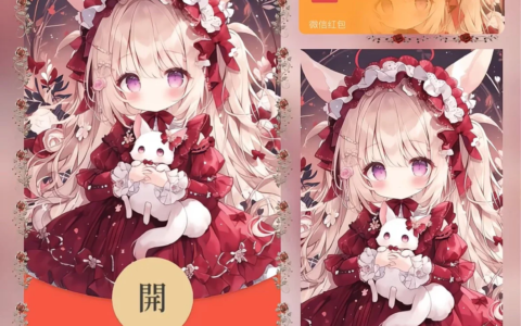 [微信红包封面少女系列] 抱猫小可爱