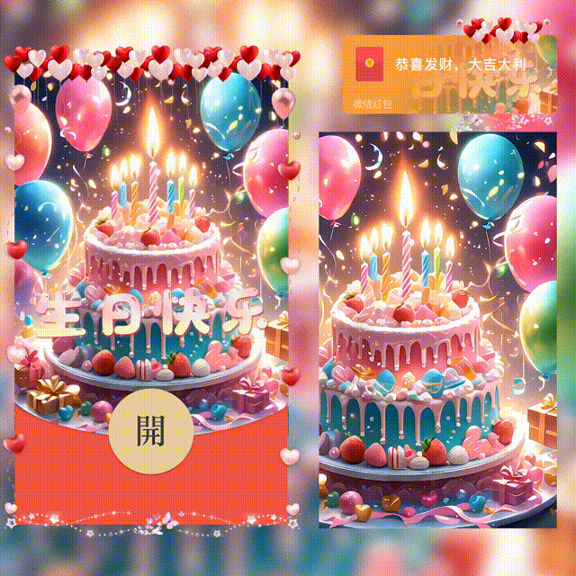 [微信红包封面生日系列] 生日快乐