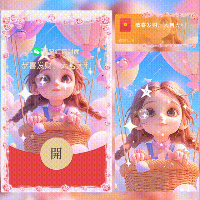 [卡通系列] 气球小女孩/新版动态/hs