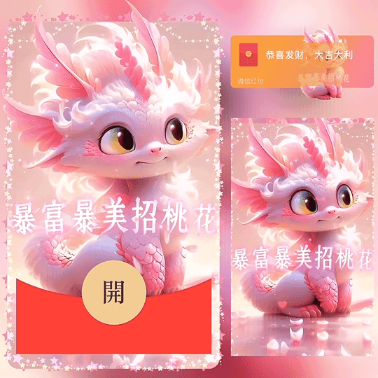 [暴富系列] 暴富暴美招桃花 新版动态龙/bz