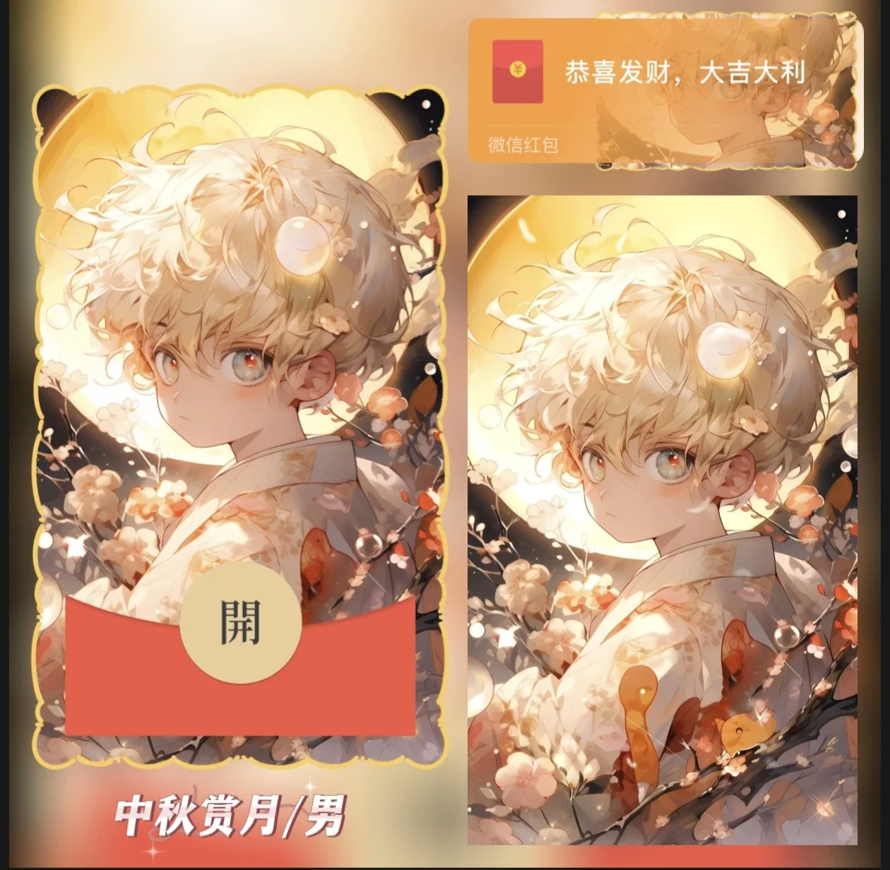 [中秋系列] 中秋赏月男款/wan