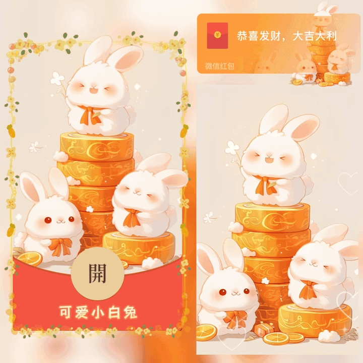 [中秋系列]可爱小白兔 /ᥫᩣ