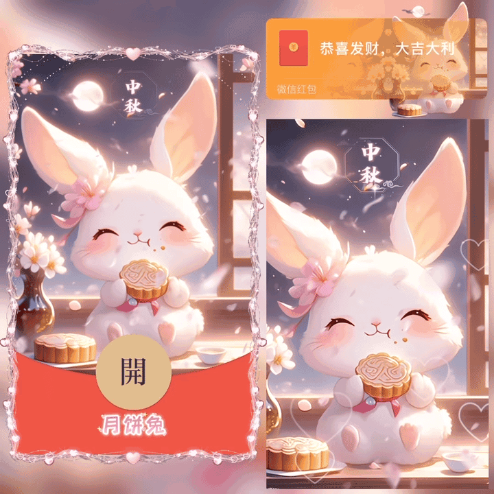 [中秋系列] 可爱月饼兔 / 中秋节快乐 / 新版动态 / ᥫᩣ