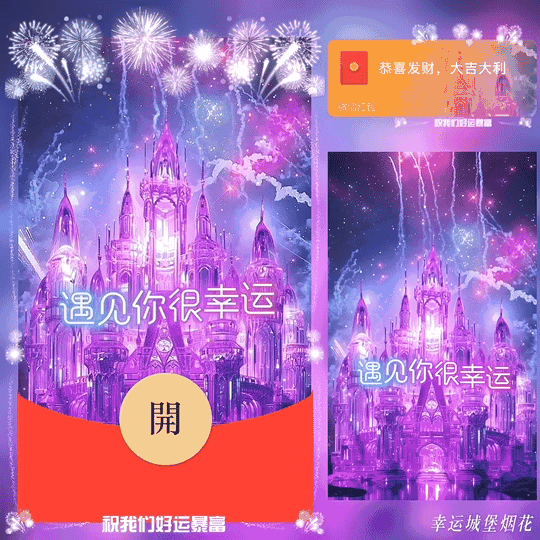 [烟花系列] 幸运城堡烟花 /新版动态bz