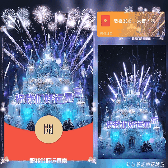 [烟花系列] 好运暴富烟花城堡 /新版动态bz