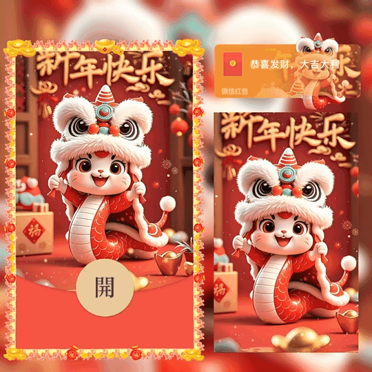 [蛇年系列] 蛇年/新年快乐/tao