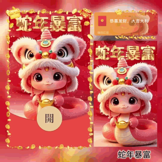 [蛇年大吉] 蛇年暴富/新年快乐/bao