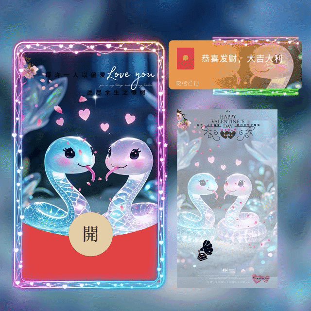 [爱情系列] 愿与你深情共白头 水晶情侣蛇tt
