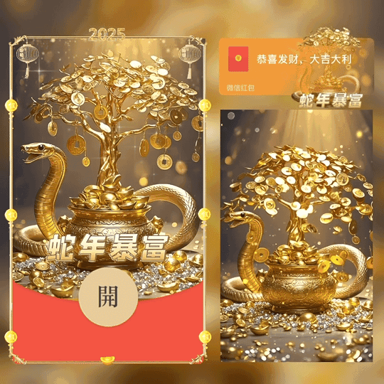 [蛇年封面] 蛇年暴富/摇钱树/tao