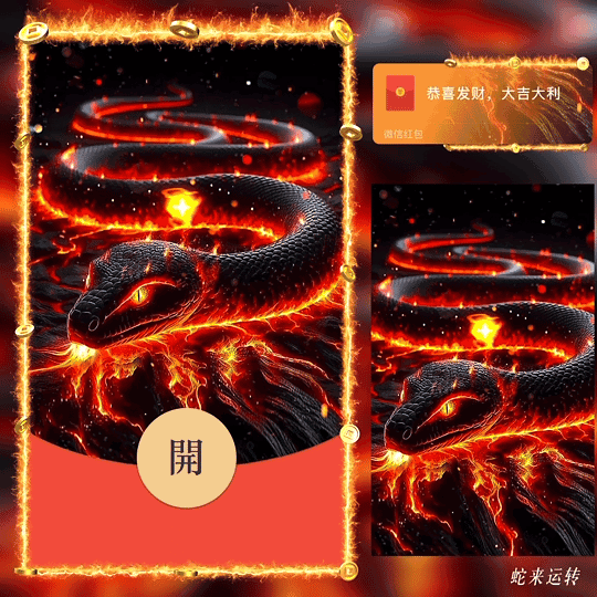 [蛇年封面]蛇来运转 来财 /新版动态bz