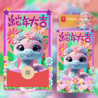 [蛇年封面] 毛绒蛇宝送祝福