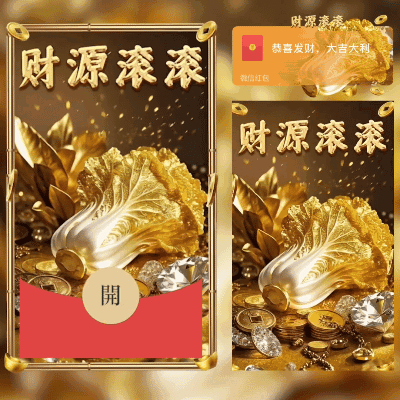 [暴富系列] 金白菜/财源滚滚