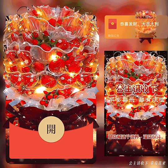 [爱情系列] 公主请收下 草莓花束 /新版动态bz