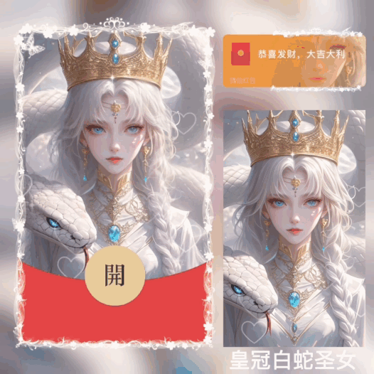 [蛇年大吉]皇冠白蛇圣女/动态/bai