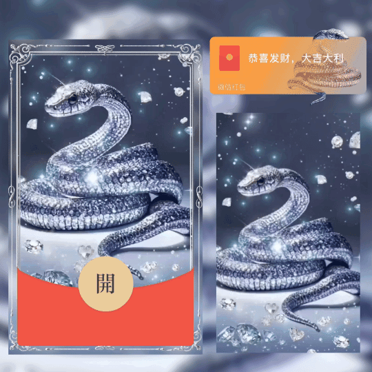 [蛇年大吉]钻石小蛇送福