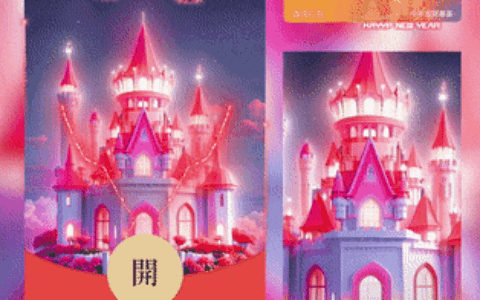 [烟花系列]2025新年快乐红色城堡烟花/新版动态/yssj