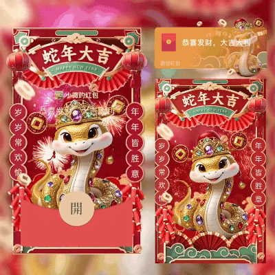 [蛇年系列] 富贵蛇送祝福/didi