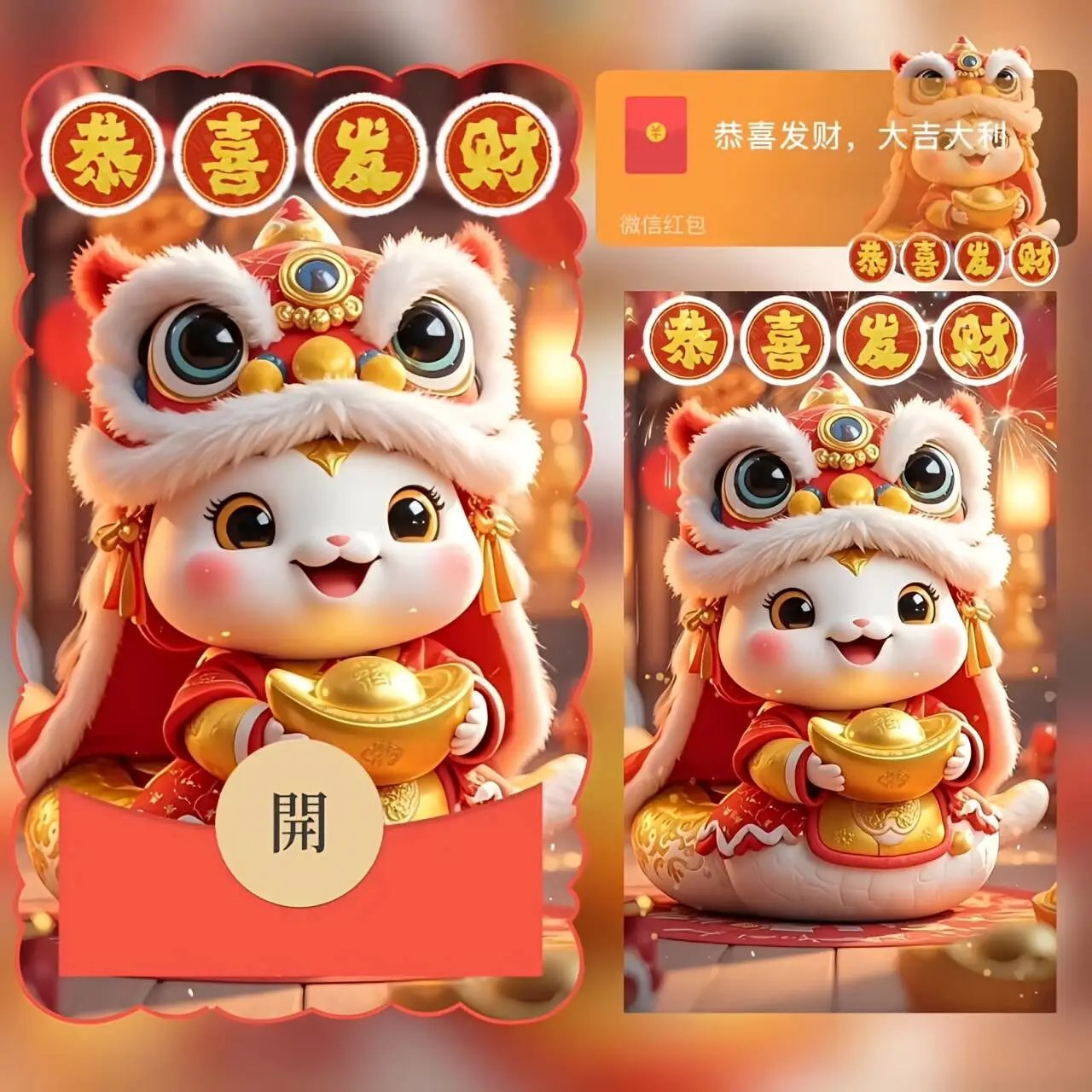 恭喜发财蛇年暴富/bb