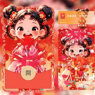 新年快乐/可爱女孩