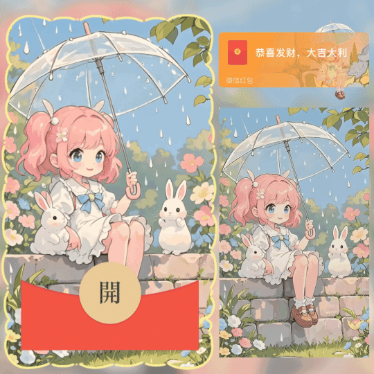 可爱兔兔和女孩/动态/ln