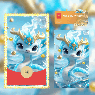 蛇年大吉之蓝蛇